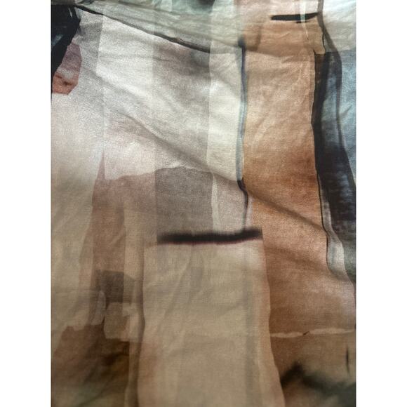 Ulla Popken A-Line Dress Geometric Womans  Pockets Tie Elastic Waist Viscose - Picture 12 of 14